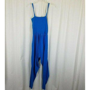 Via Satellite Harem Romper Jumpsuit Womens M Genie Parachute Pants Vintage Blue